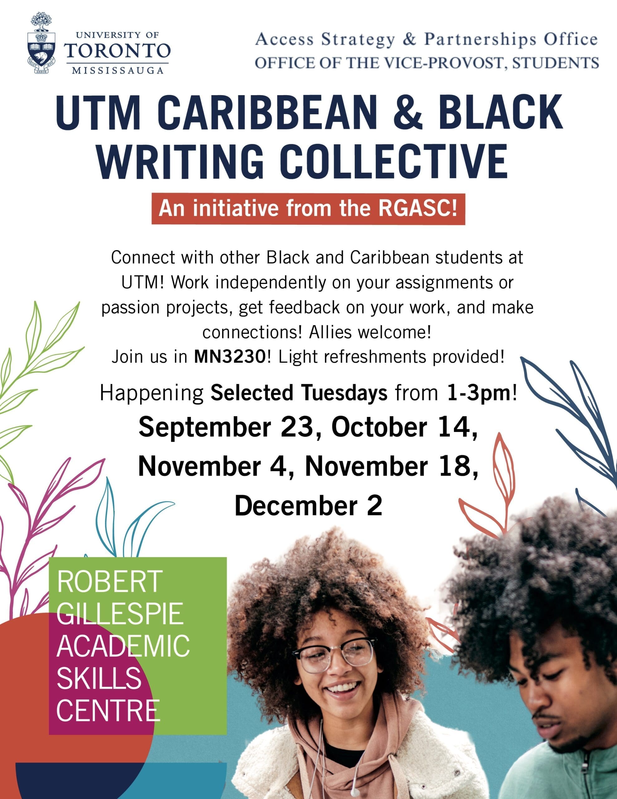 UTM Caribbean & Black Writing Collective Fall 2025 Poster