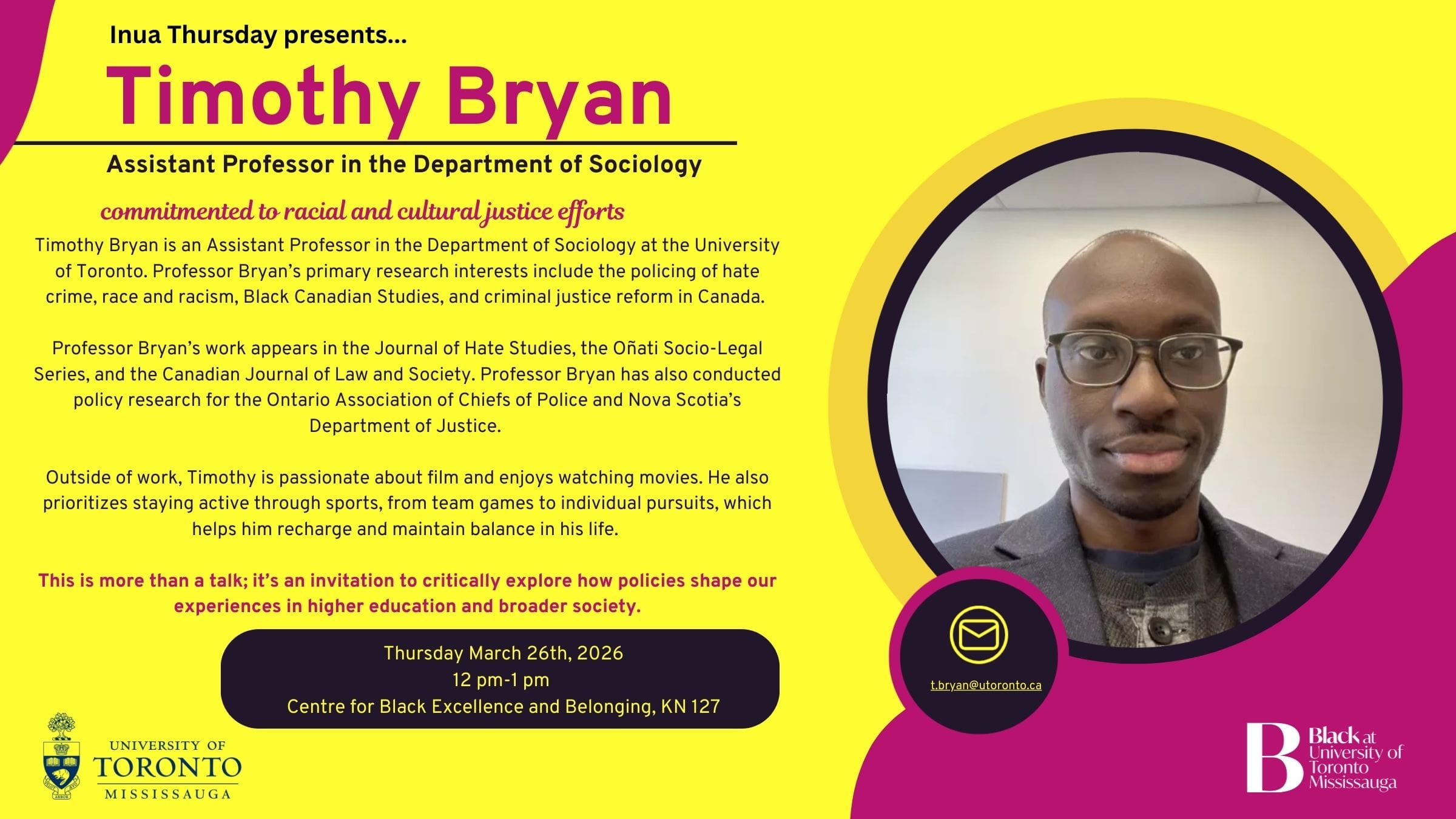 Inua Thursday Timothy Bryan Guest Speaker Promo